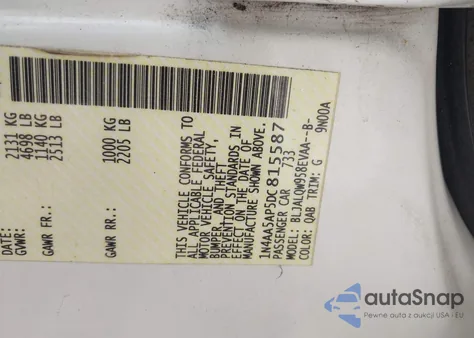 2013 Nissan Maxima 3.5 S из США, поврежденный, VIN 1N4AA5AP5DC815587